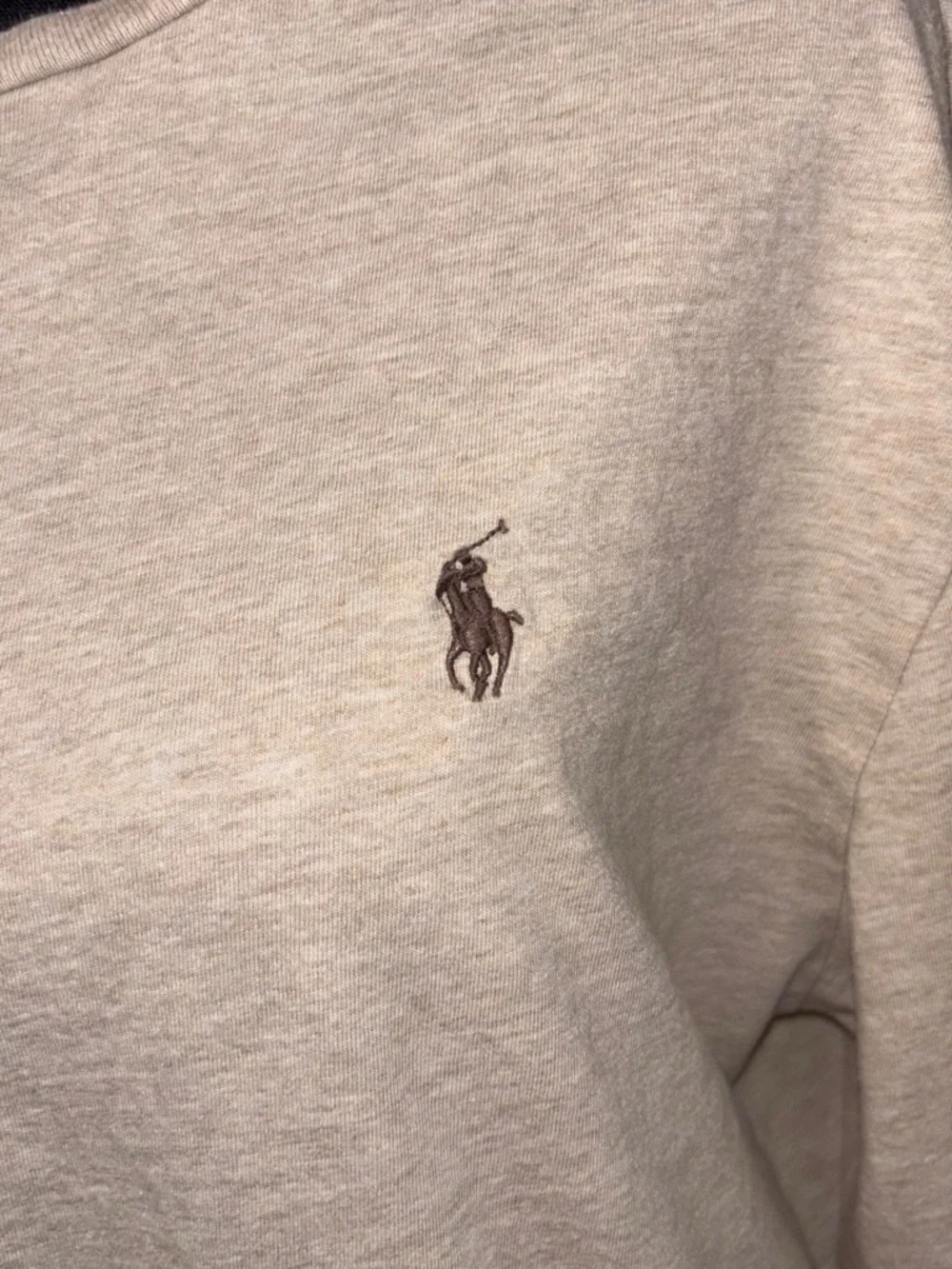 Polo by Ralph Lauren Beige Long-Sleeve Crewneck Shirt